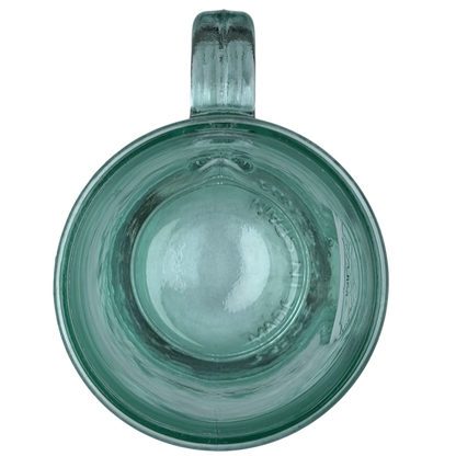 Starbucks San Miguel recycled green glass mug featuring a sleek design and sturdy handle