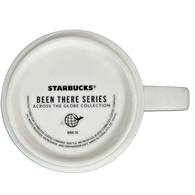 Bottom view of Seattle Starbucks Been There mug from the Been There Series across the globe collection