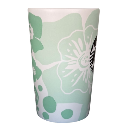 Starbucks Siren Mint Green vintage Mug featuring floral designs and a sleek shape
