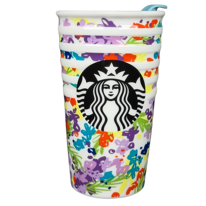 Spring Vibrant Floral Tumbler 2016 Starbucks featuring colorful floral design and logo