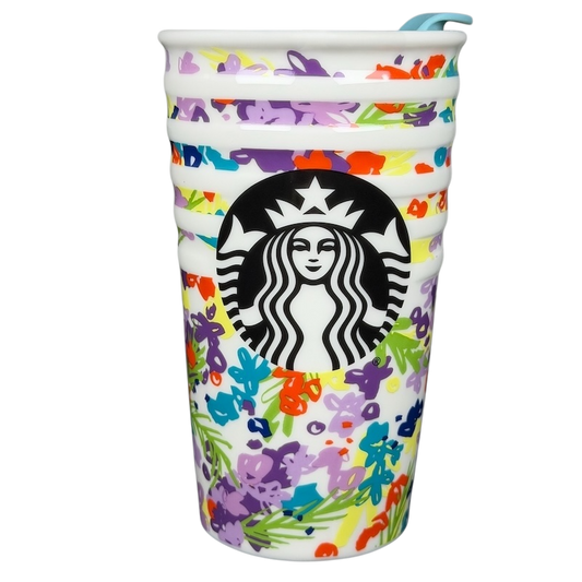 Spring Vibrant Floral Tumbler 2016 Starbucks featuring colorful floral design and logo