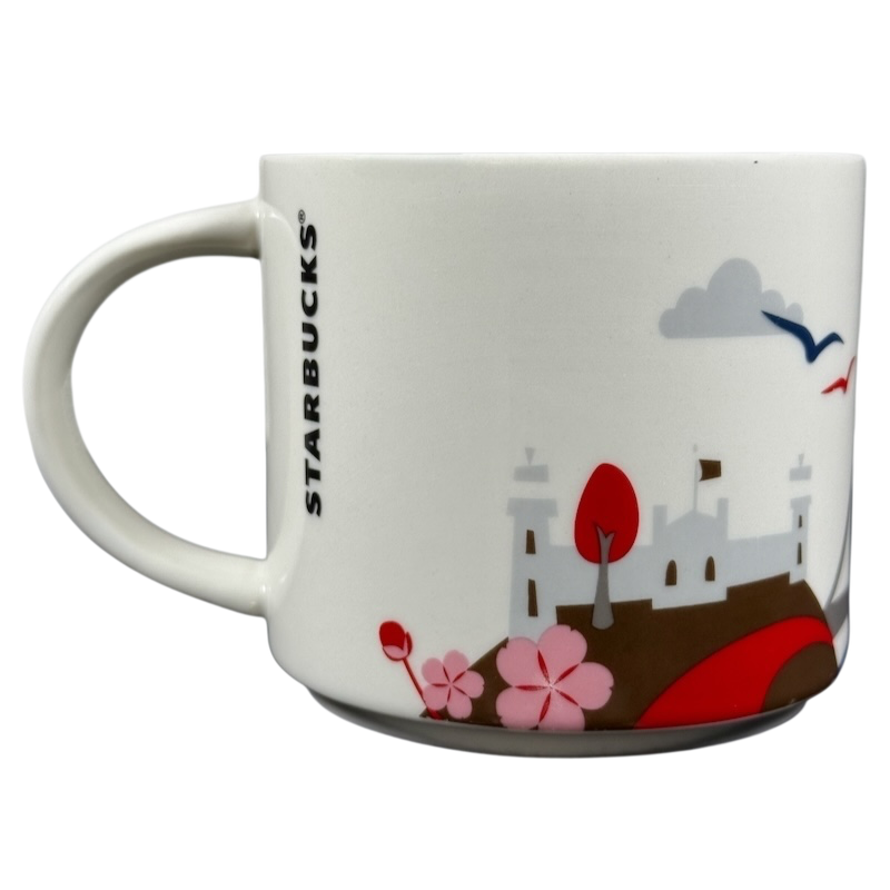 Starbucks New Jersey You Are Here collectible mug white ceramic with coastal skyline pink flowers