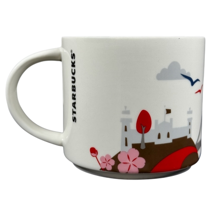 Starbucks New Jersey You Are Here collectible mug white ceramic with coastal skyline pink flowers