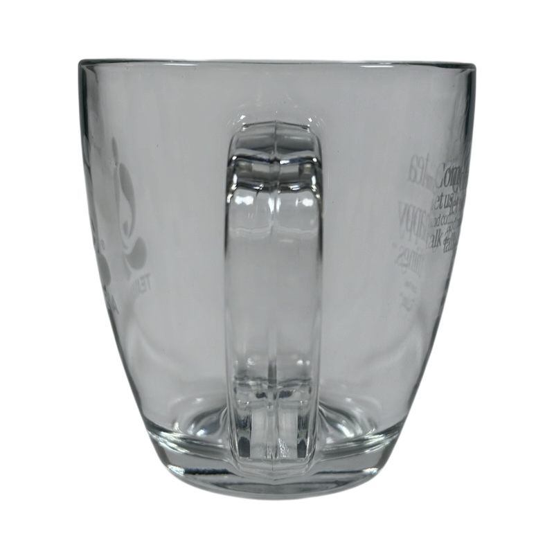 Starbucks Teavana Come Let Us Have Some Tea glass mug clear transparent glass mug with rounded handle