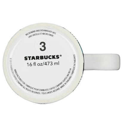 Teal plaid Starbucks siren collectible mug featuring a stylish design, microwave and dishwasher safe