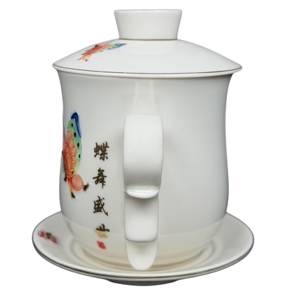 Enchanted Butterfly Mug Starbucks Teavana with delicate design and lid for tea enthusiasts