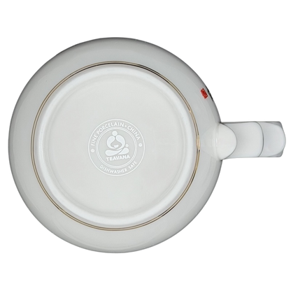 Bottom view of Enchanted Butterfly Mug Starbucks Teavana showing logo and fine porcelain detail