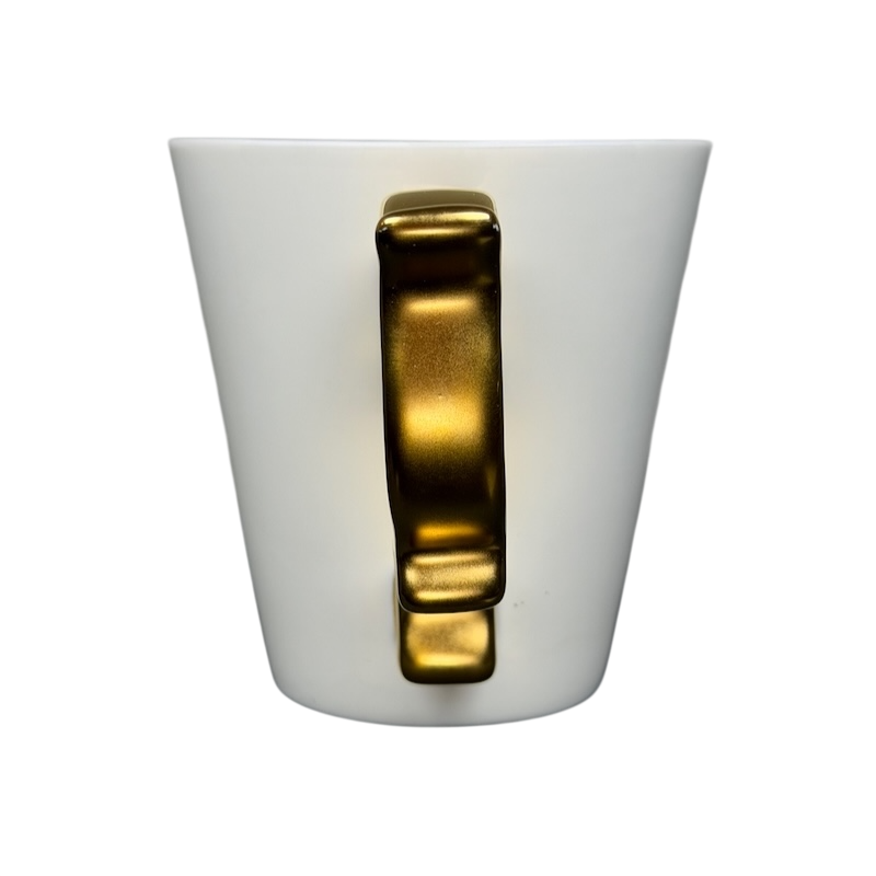 Rococo Baroque Gold Handle White Mug Starbucks Teavana with elegant design and luxurious finish