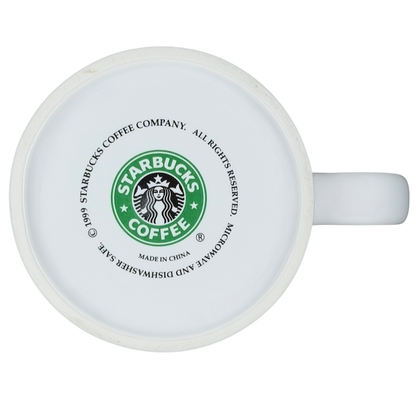 Bottom view of Starbucks The Golden State collectible mug showcasing logo and manufacturing details