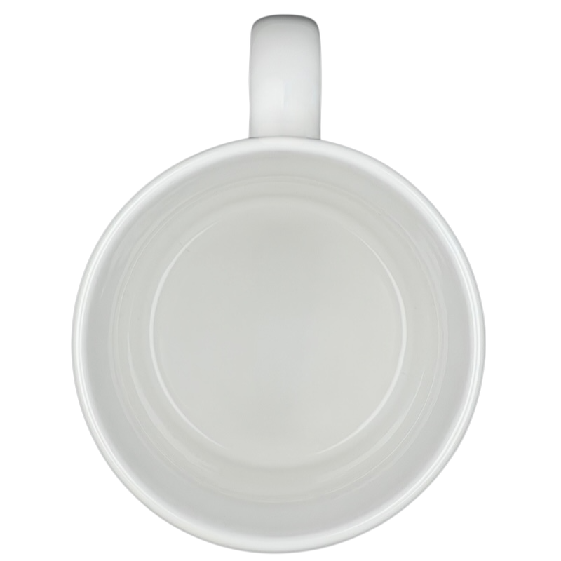 Inside view of Starbucks The Golden State collectible mug with a smooth white finish