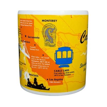 Starbucks The Golden State collectible mug featuring California landmarks and vibrant colors