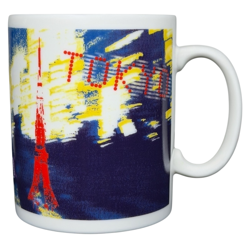Starbucks Tokyo Japan vintage mug 2009 featuring Tokyo Tower design in vibrant colors