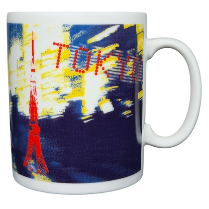 Starbucks Tokyo Japan vintage mug 2009 featuring Tokyo Tower design in vibrant colors
