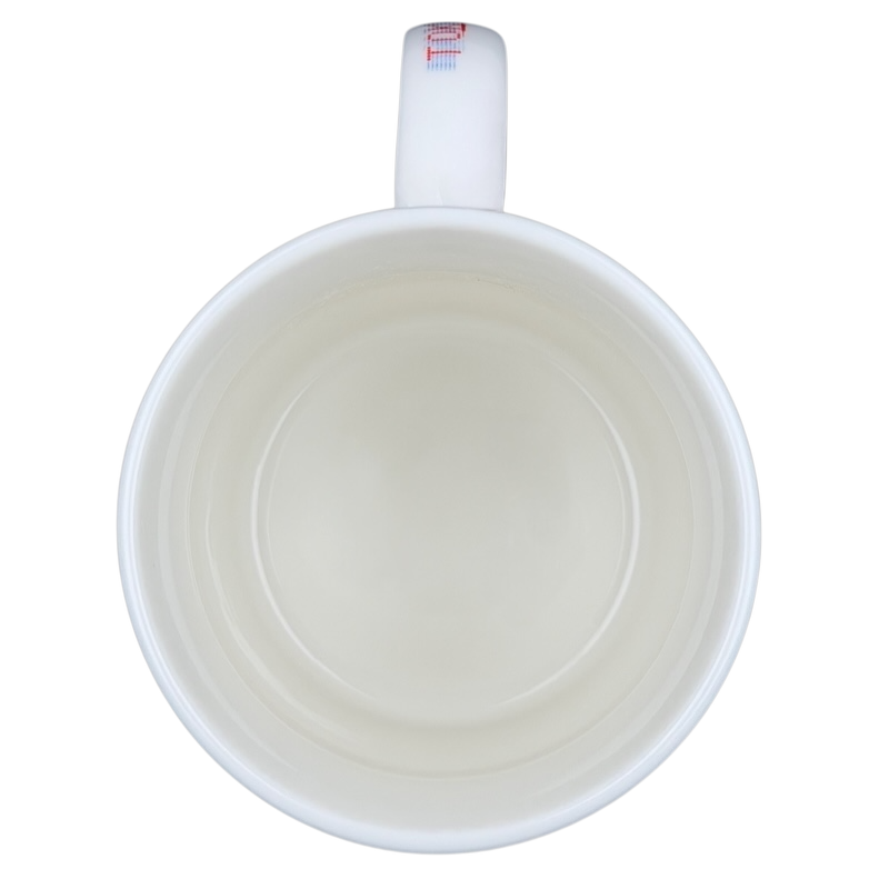 Inside view of a Starbucks Tokyo Japan vintage mug 2009 with a smooth white finish