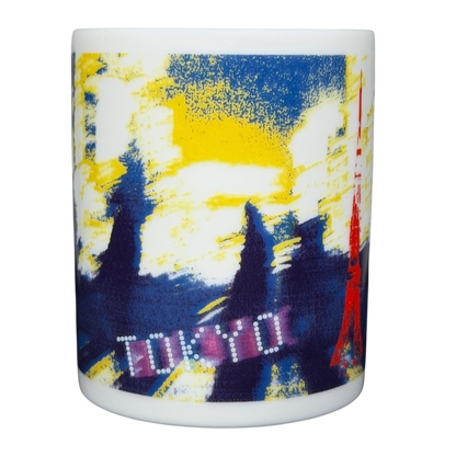Starbucks Tokyo Japan vintage mug 2009 featuring a colorful design with the Tokyo Tower