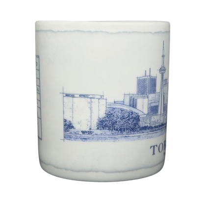 Starbucks Toronto architect series vintage mug featuring a detailed skyline illustration