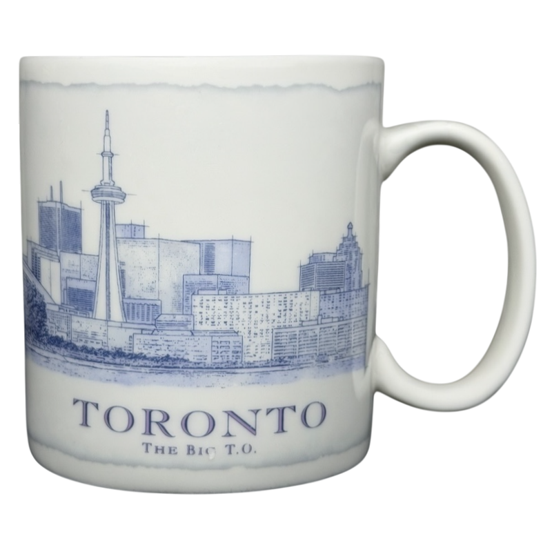 Starbucks Toronto architect series vintage mug featuring a detailed skyline illustration of Toronto