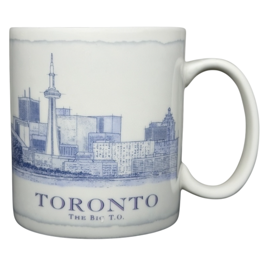Starbucks Toronto architect series vintage mug featuring a detailed skyline illustration of Toronto