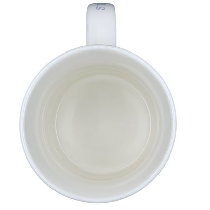 Inside view of the Starbucks Twin Cities Architect vintage mug showcasing a simple white design