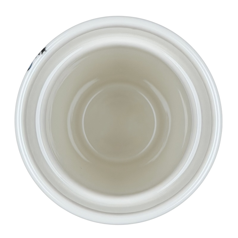 Inside view of the Starbucks Valentine's Day embossed heart tumbler showcasing its smooth, elegant design