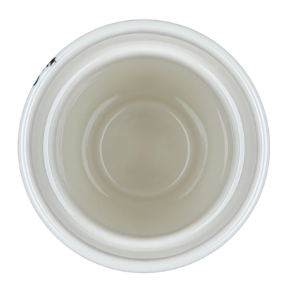 Inside view of the Starbucks Valentine's Day embossed heart tumbler showcasing its smooth, elegant design