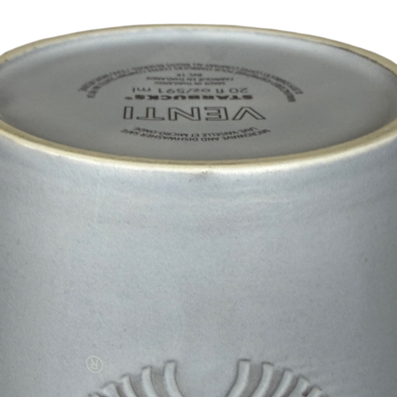 Venti Matte Gray Siren Collectible Mug Starbucks showcasing elegant design and embossed logo detail