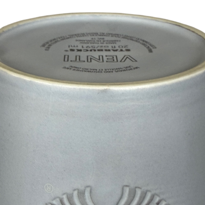 Venti Matte Gray Siren Collectible Mug Starbucks showcasing elegant design and embossed logo detail