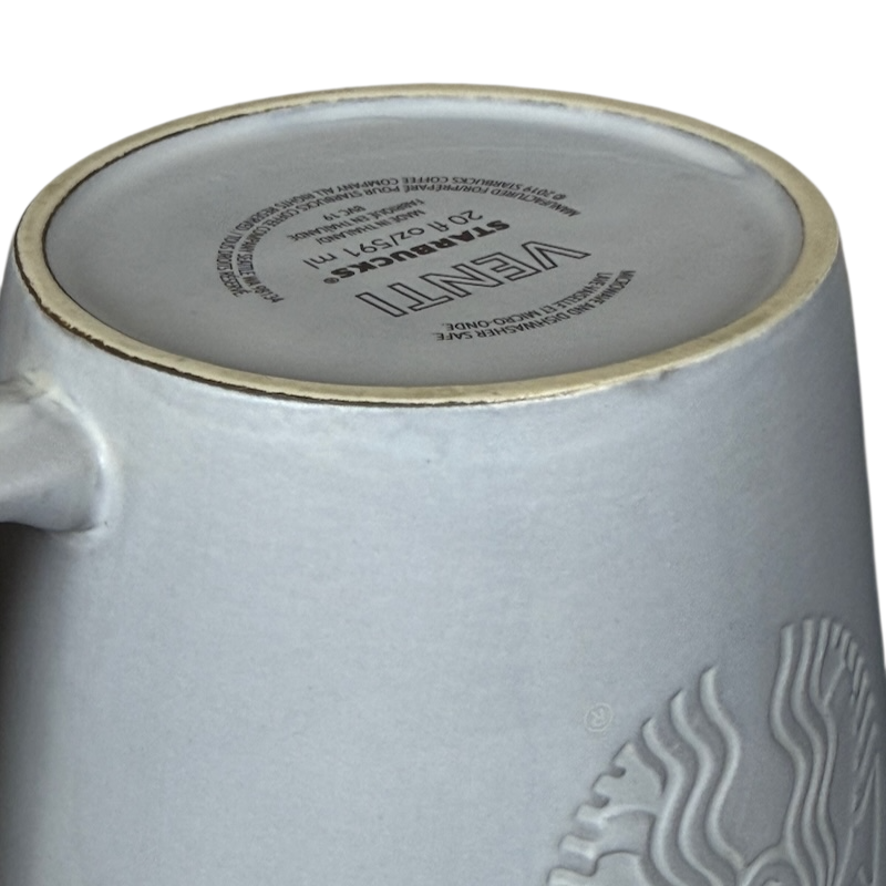 Venti Matte Gray Siren Collectible Mug Starbucks featuring the iconic Siren logo and a sleek design