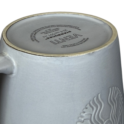 Venti Matte Gray Siren Collectible Mug Starbucks featuring the iconic Siren logo and a sleek design
