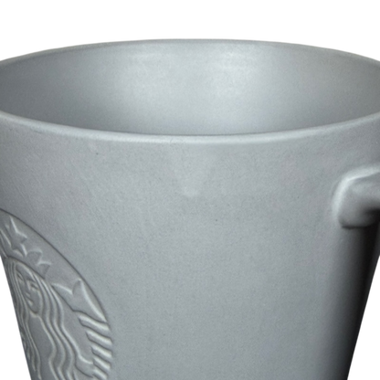 Venti Matte Gray Siren Collectible Mug Starbucks featuring a textured design with the iconic siren logo
