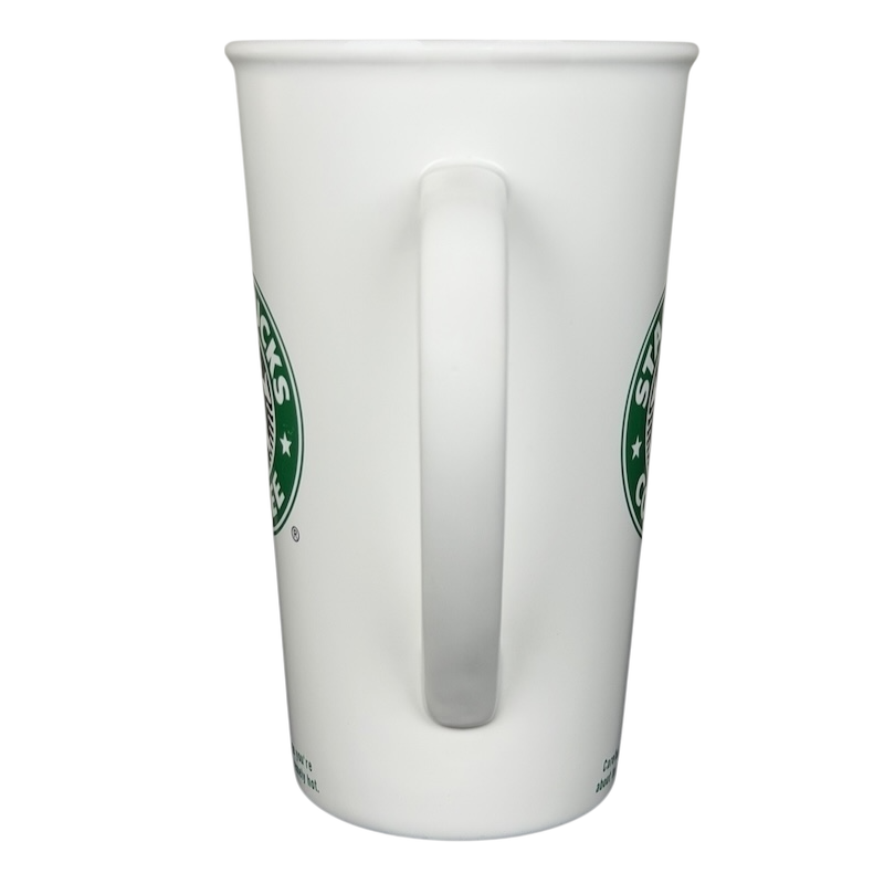 Starbucks Venti Siren white vintage mug showcasing the iconic Starbucks logo and classic design