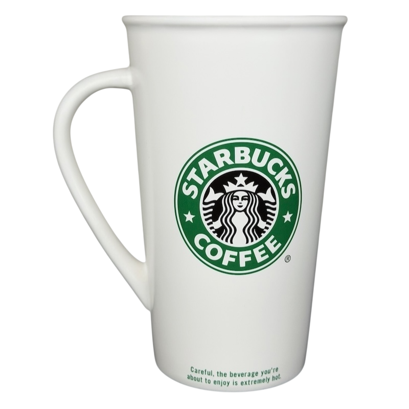 Starbucks Venti Siren white vintage mug featuring the iconic Starbucks logo and elegant design