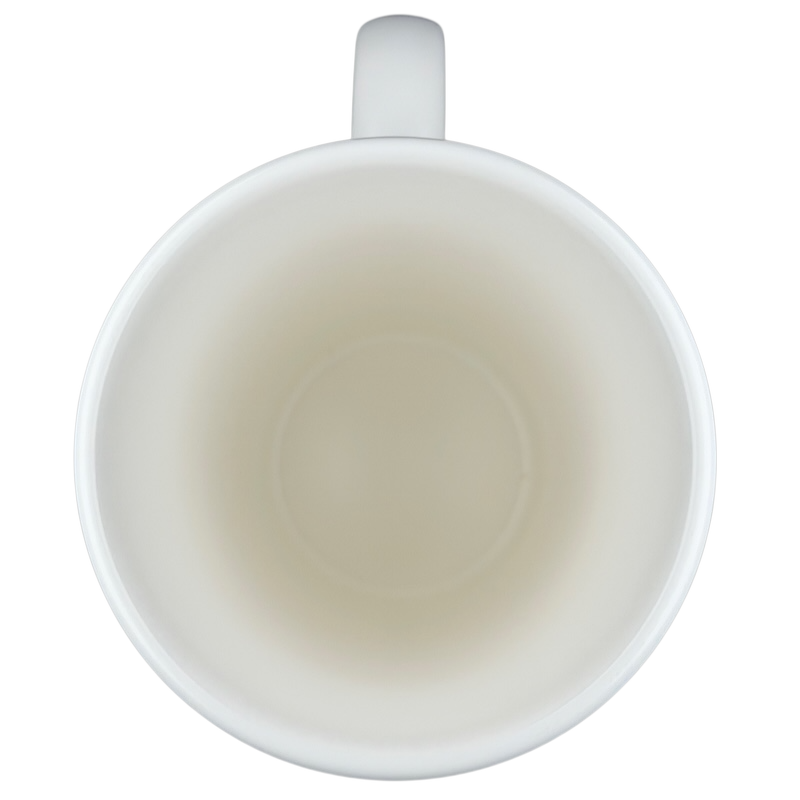 Inside view of the Starbucks Venti Siren white vintage mug, showcasing its smooth ceramic finish