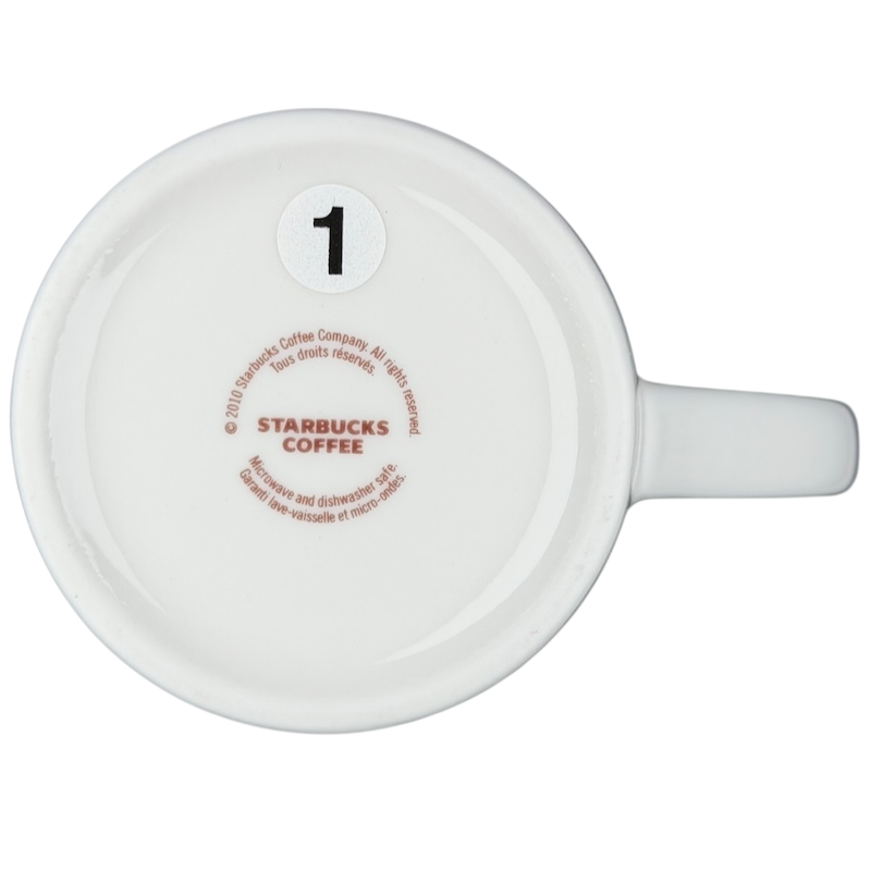 Bottom view of Starbucks Venti vintage mug featuring logo and number detail