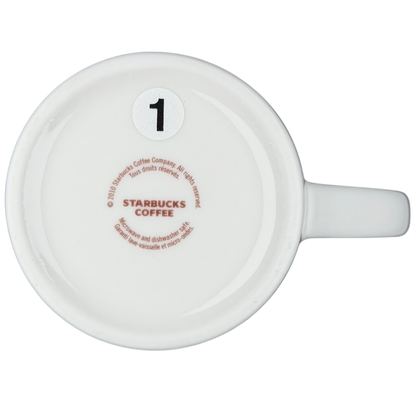 Bottom view of Starbucks Venti vintage mug featuring logo and number detail