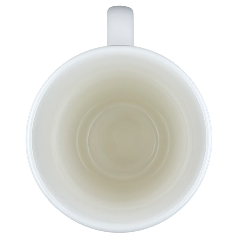 Inside view of a Starbucks Venti vintage mug showcasing its smooth, clean design