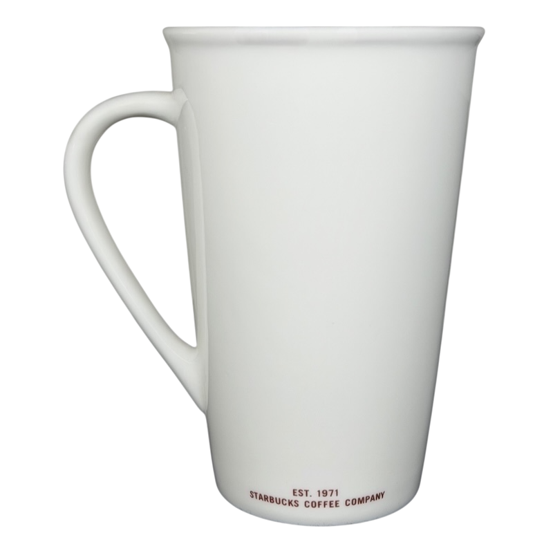 Starbucks Venti vintage mug in white ceramic with classic logo and established date.