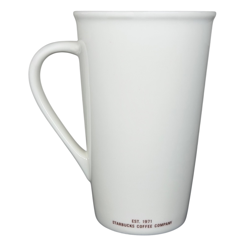 Starbucks Venti vintage mug in classic white featuring established 1971 logo for coffee lovers