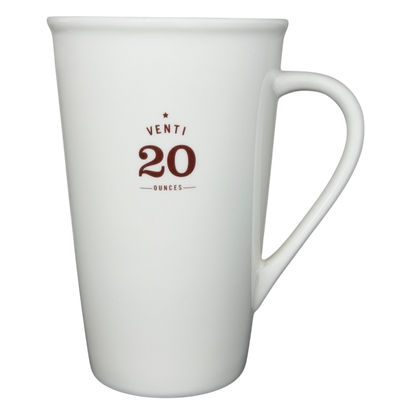 Starbucks Venti vintage mug with a tall design and 20-ounce capacity for coffee lovers