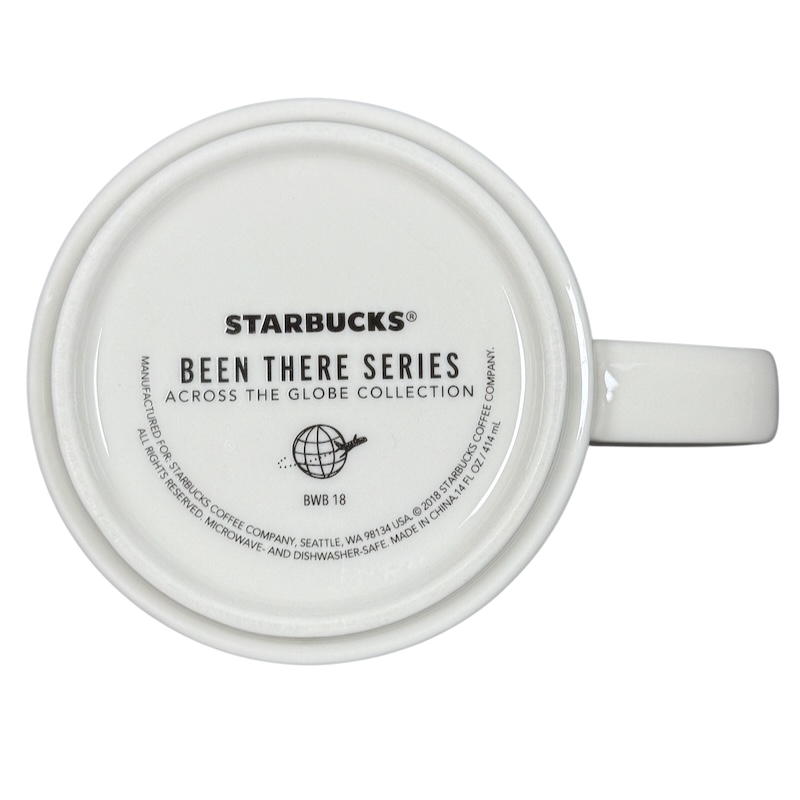 Bottom view of Starbucks Vermont mug Been There Series with brand logo and collection details