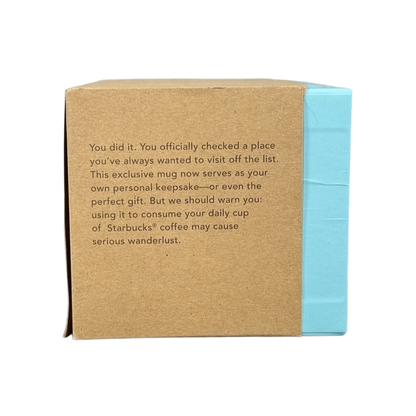 Starbucks Vermont mug Been There Series packaging box with descriptive text about the collectible mug