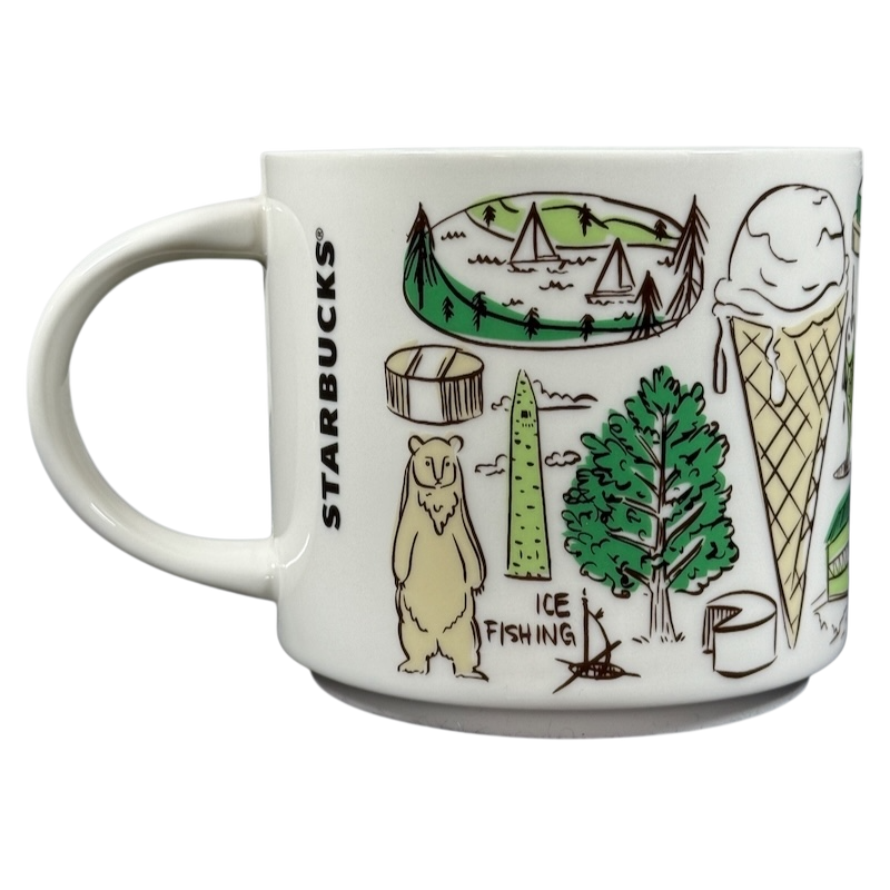 Starbucks Vermont mug Been There Series with illustrated nature and wildlife designs