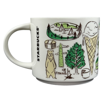 Starbucks Vermont mug Been There Series with illustrated nature and wildlife designs