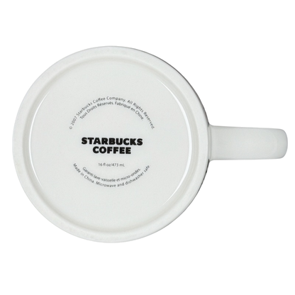 Bottom view of vintage Starbucks Good Morning mug showing STARBUCKS COFFEE logo and handle