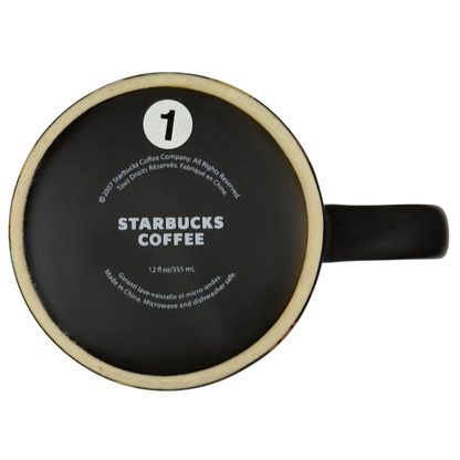 vintage Starbucks Halloween pumpkin mug underside showing Starbucks Coffee logo 12 fl oz marking and handle