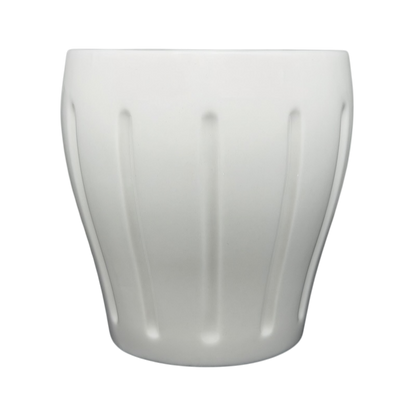 Vintage Starbucks white siren ribbed mug featuring a classic ribbed design for timeless elegance