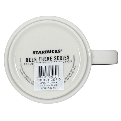Bottom view of Starbucks Virginia Been There mug showing barcode and product details