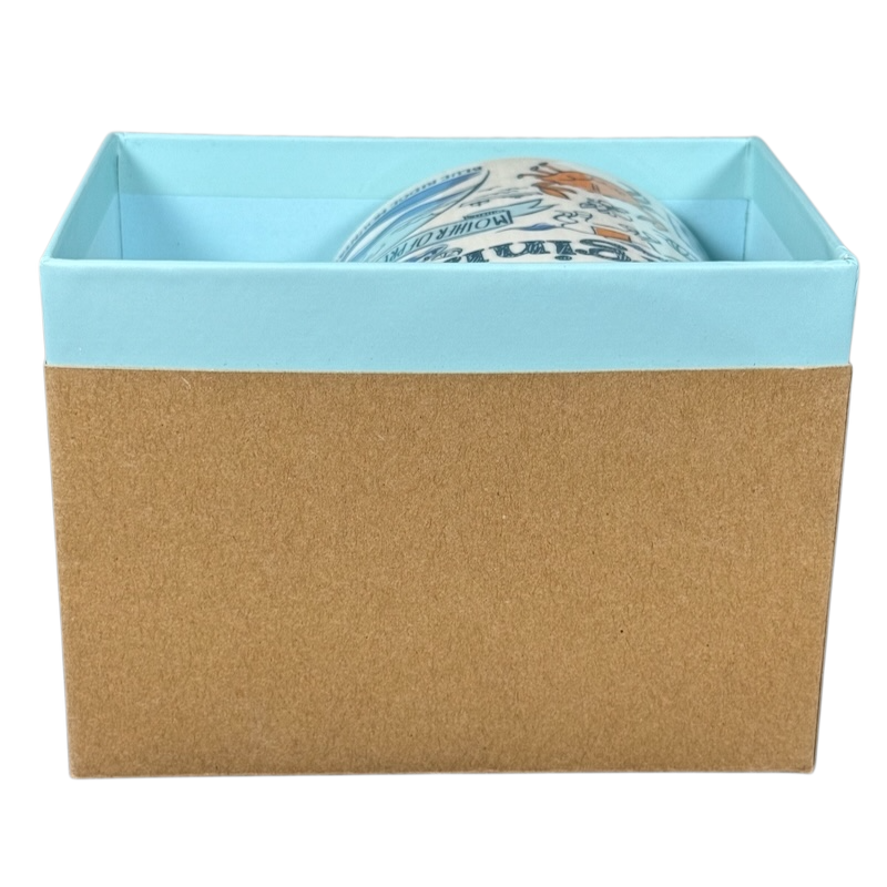Starbucks Virginia Been There mug partially visible inside a blue and brown gift box