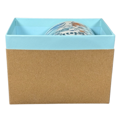 Starbucks Virginia Been There mug partially visible inside a blue and brown gift box
