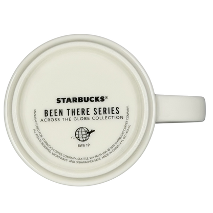 Bottom view of Starbucks Washington DC Been There collectible mug showcasing logo and series information